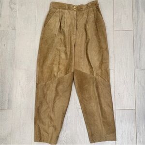 Vintage Danier High Waisted Tan Suede Pants